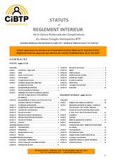 Statuts et règlement intérieur de la Caisse nationale des Coopératives