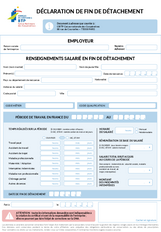 Formulaire de déclaration de fin de détachement